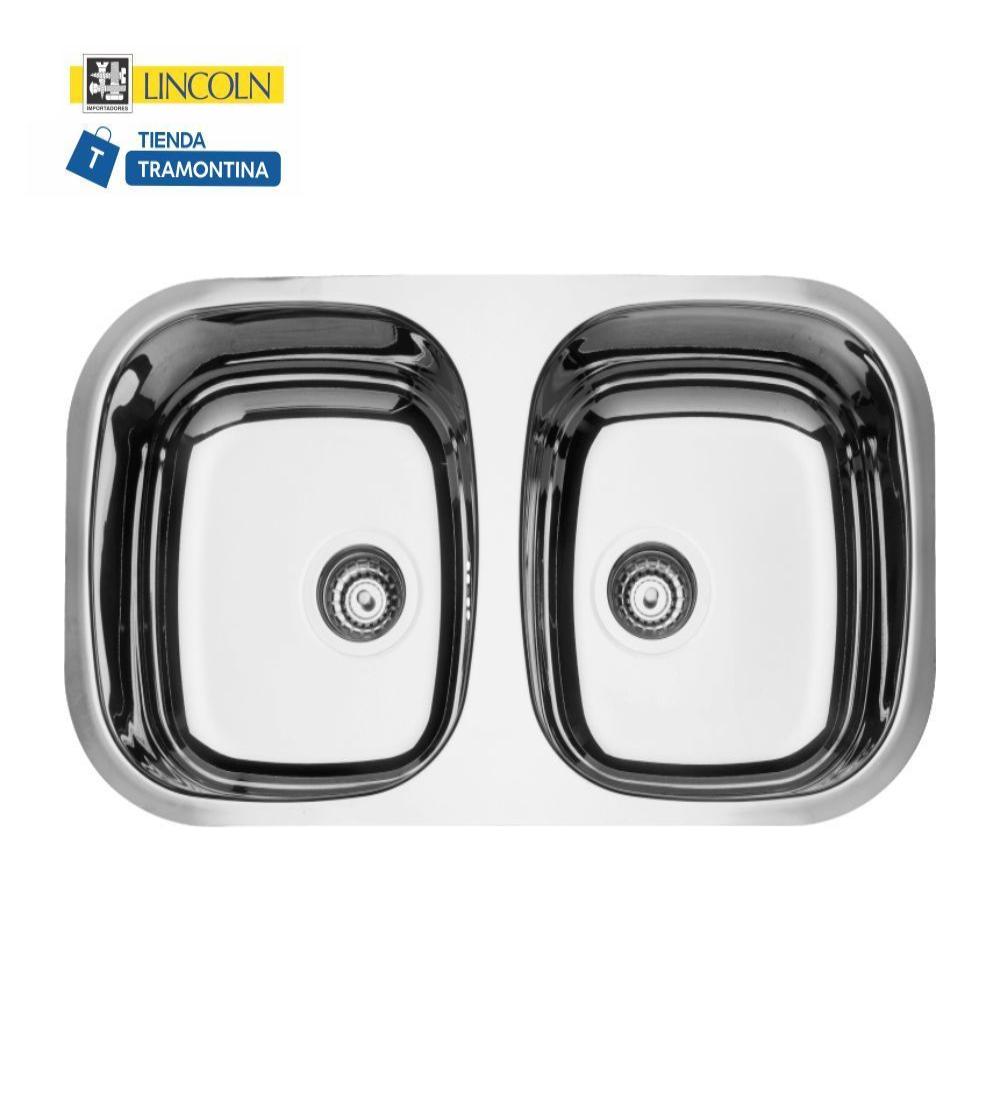 Bacha doble Tramontina 34x15 Alto Brillo